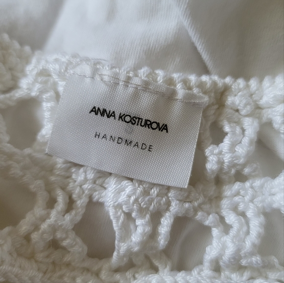 Anna Kosturova Crochet Dream Catcher Swim Cover White S - Picture 10 of 16